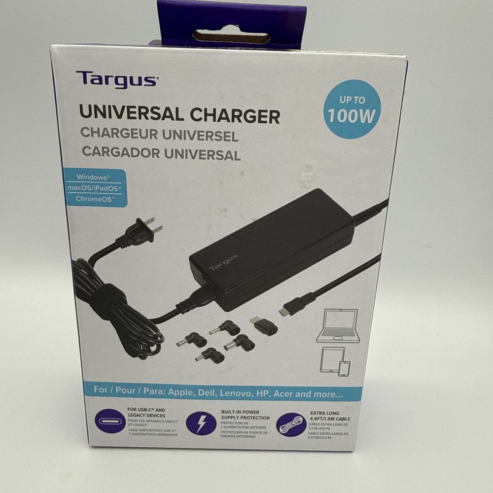 Targus APA108US 100W Universal Laptop Charger AC Adapter w/ Tips